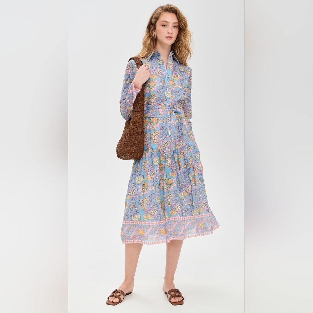 Bell Kathy Pastel Paisley Midi Shirt Dress